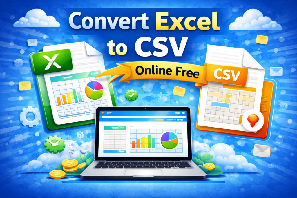 Convert Excel to CSV online free with fast and easy file conversion tool